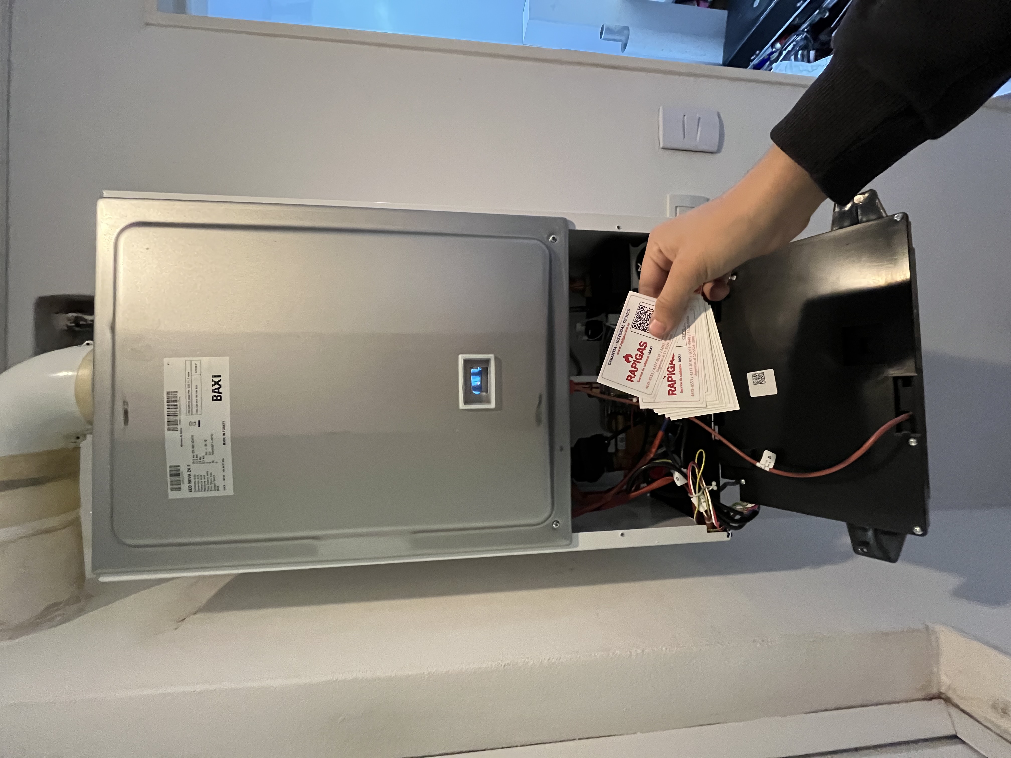 Caldera BAXI con tarjetas de servicio Repuestos de Calderas