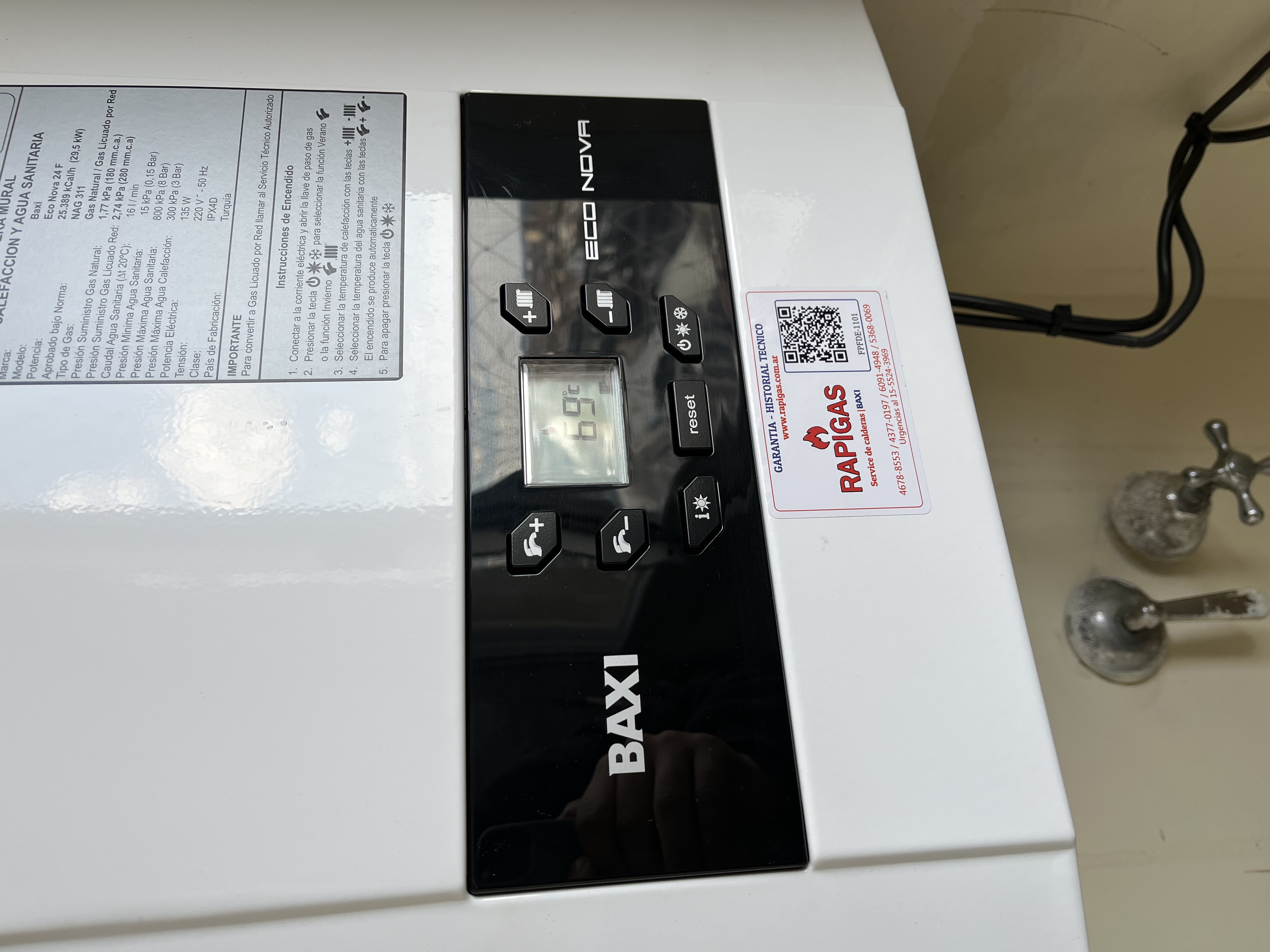 Caldera mural a gas Baxi Eco Nova 24 F Dual (doble servicio) - imagen 7